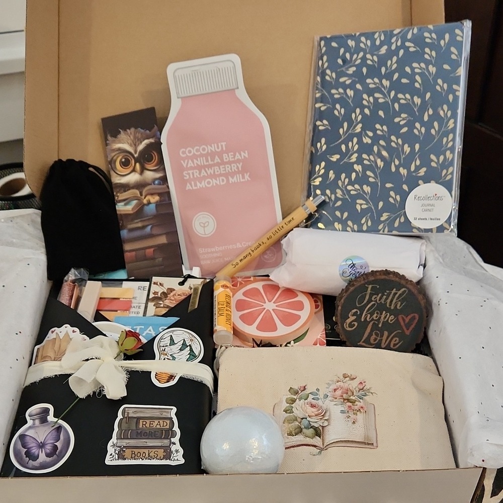 Blind Date with a Book Gift Box gift. Witchy Crystals Book Lovers Self Care